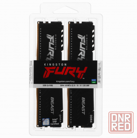 Оперативная память Kingston Kf432c16bb1k2/32wp, 32gb (2x16gb) 3200mt/S Ddr4 Cl16 Dimm, черный (арт-3 Макеевка - изображение 3