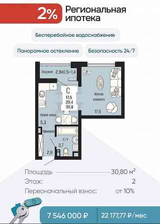 Купить квартиру по цене аренды. Ипотека 2% Донецк