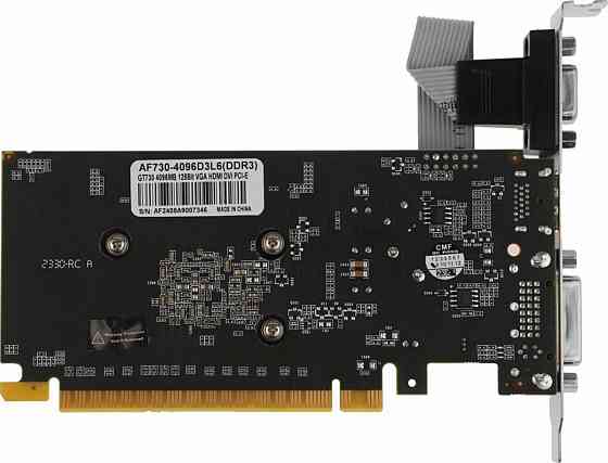 Видеокарта Afox Geforce Gt 730 (Af730-4096d3l6), 4 гб, Ddr3, 1333 мгц (арт-9266) Макеевка