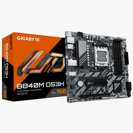 Материнская плата Gigabyte B840m Ds3h, Am5, Amd B840, Micro-Atx, Rtl (B840m Ds3h) (арт-3650) Макеевка