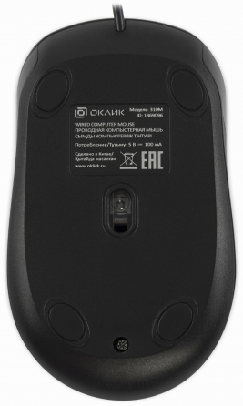 Мышь оклик 310m черный/серый оптическая (2400dpi) Usb для ноутбука (4but) (арт-4519) Макеевка