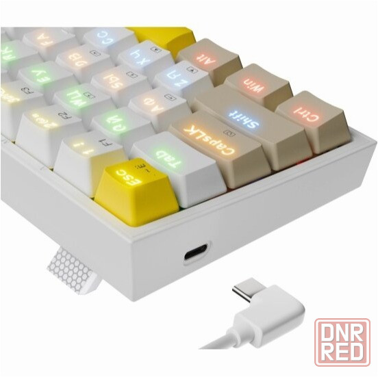 Клавиатура Redragon Fizz Ru (Sw +Red) механическая белый (72596) (арт-2717) Донецк - изображение 2