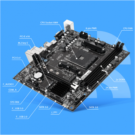 Материнская плата Cbr Mb-Ara320-Blk Micro-Atx (арт-7910) Донецк