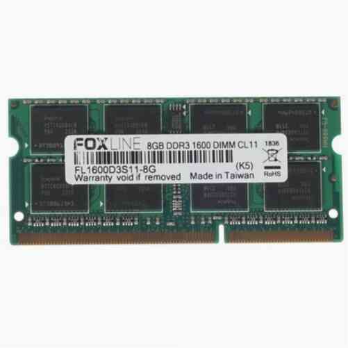 Оперативная память So-Dimm 8gb Ddr3-1600 Pc3-12800 Foxconn Foxline, Cl11, 1.5v, (512x8), Retail (Fl1 Донецк