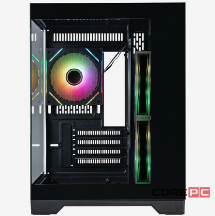 Корпус 1stplayer Megaview Mv5-Tp Argb Black (Mv5-Tp-Bk-2fc7r-1fc7) / Matx / 3x120mm Argb Fans (арт-8 Макеевка