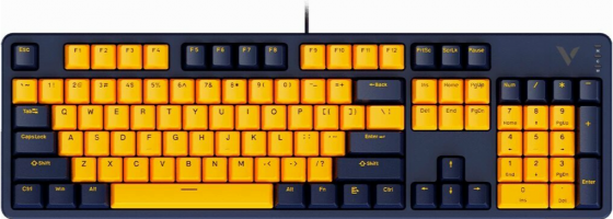 Клавиатура Rapoo V500pro-2024 Yellow/Blue (V500pro-2024/13150) (арт-8920) Макеевка