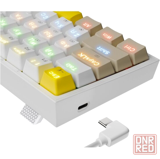 Клавиатура Redragon Fizz Ru (Sw +Red) механическая белый (72596) (арт-2425) Макеевка - изображение 2