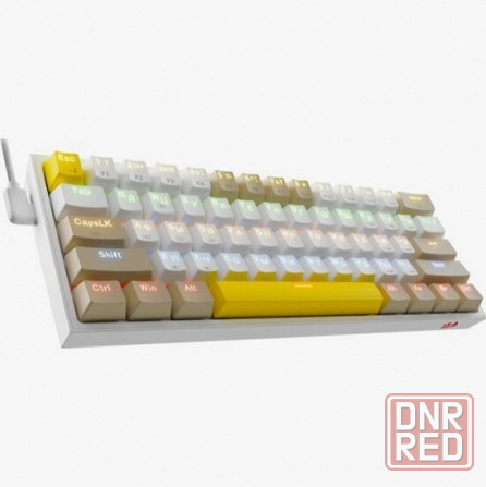 Клавиатура Redragon Fizz Ru (Sw +Red) механическая белый (72596) (арт-2425) Макеевка - изображение 3