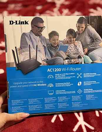 Мощный роутер D-link dir822 AC1200 диапазон 2,4-5 Ггц usb, идеал, комплект Донецк