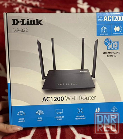 Мощный роутер D-link dir822 AC1200 диапазон 2,4-5 Ггц usb, идеал, комплект Донецк - изображение 1