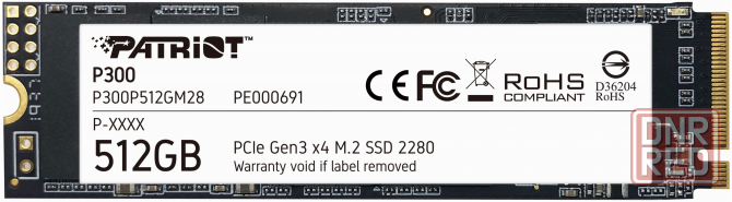 Твердотельный накопитель Patriot Memory P300 512гб M.2 P300p512gm28 (арт-4543) Донецк - изображение 1