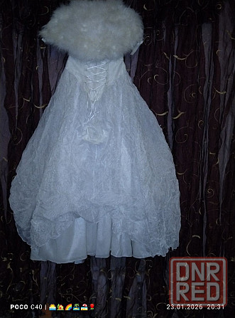 продам свадебное платье 12000 р одевалось 1 раз в подарок накидка Донецк - изображение 5