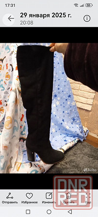 Ботфорты, сапоги натуральная замша р 37 Донецк - изображение 1