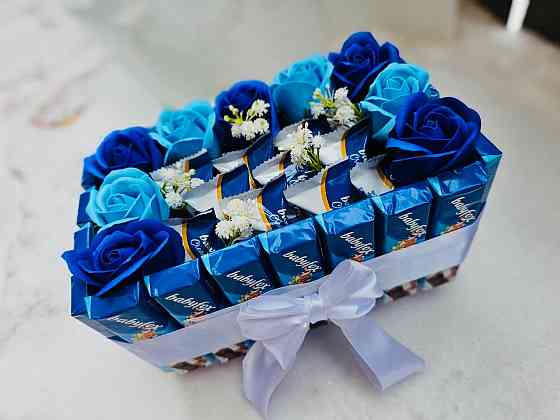 Мыльные букеты,наборы из сладостей Макеевка