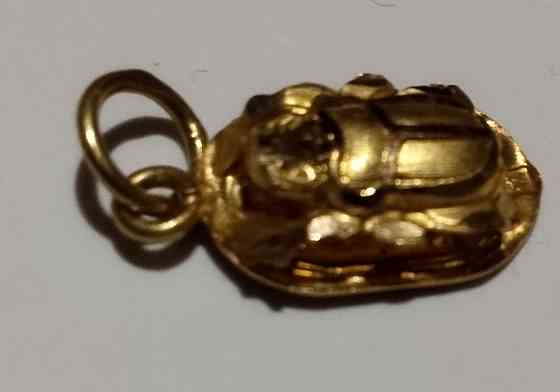 Подвеска жук скарабей 0.98 грамм 585 проба Донецк