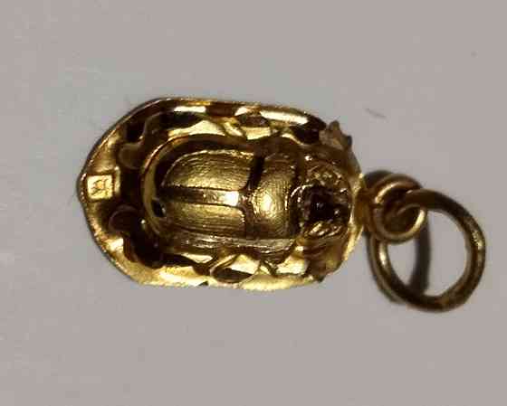 Подвеска жук скарабей 0.98 грамм 585 проба Донецк