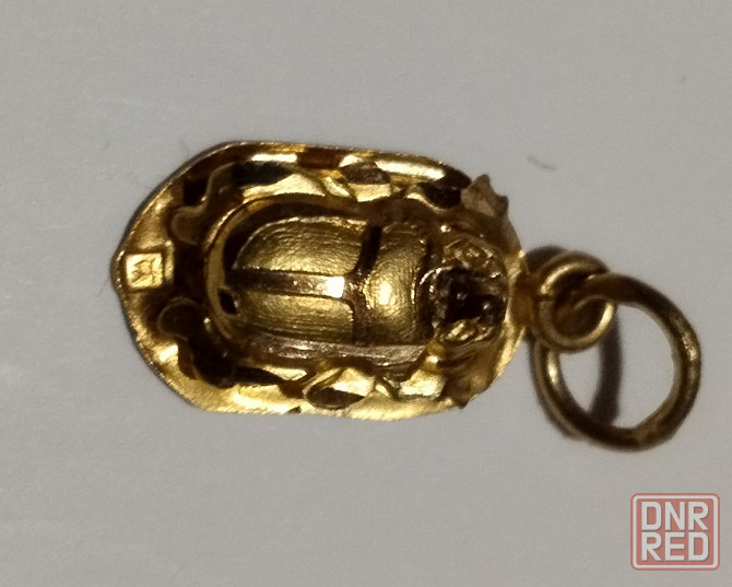 Подвеска жук скарабей 0.98 грамм 585 проба Донецк - изображение 1