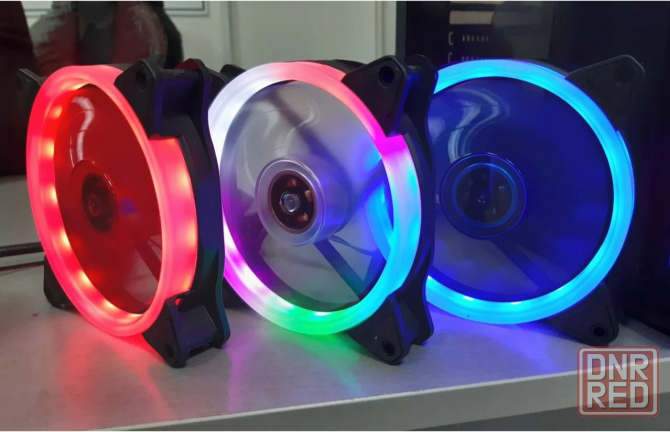 Wjf вентилятор для компьютера 120мм, 3pin, синяя подсветка (арт-6098) Макеевка - изображение 1