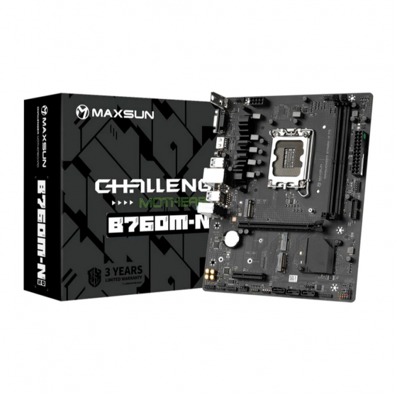 Материнская плата Maxsun Ms-Challenger B760m-N D5 1700, B760, 2xddr5, Matx, Rtl (арт-1754) Макеевка