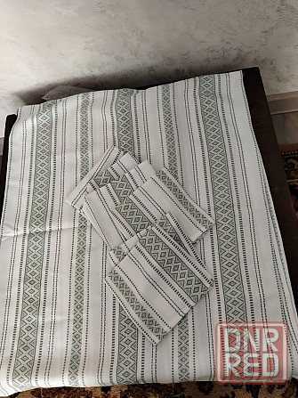 Набор скатерть 120х120, 6 салфеток 100% хлопок. Донецк - изображение 2