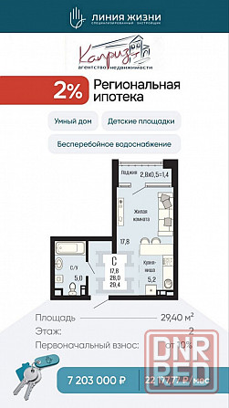 Продам 1 комнатную квартиру жк Половецкий Донецк - изображение 1
