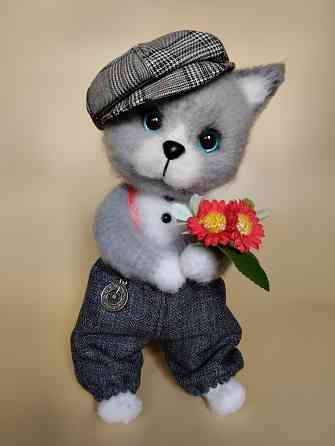 Котики вязаные ручная работа 30 см Донецк