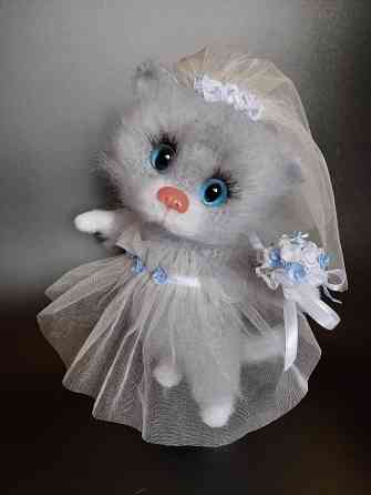 Котики вязаные ручная работа 30 см Донецк