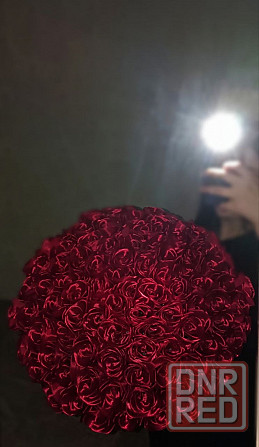 Букет из 101 атласной розы Донецк - изображение 2