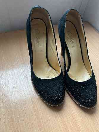 Туфли черные замшевые блестящие Донецк