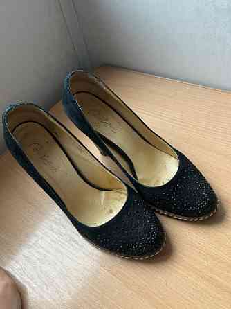 Туфли черные замшевые блестящие Донецк