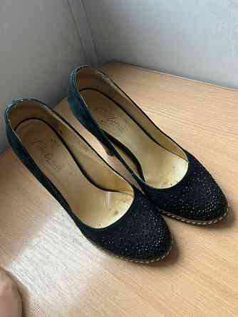 Туфли черные замшевые блестящие Донецк