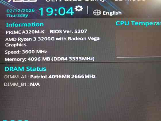 плата+проц+озу Asus Prime A320M-K Ryzen 3 3200G Донецк