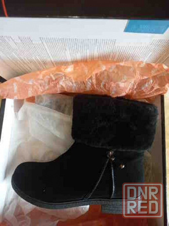 Сапоги классические,полусапожки новые,чёрные,нат.замш и нат.мех,чехословакия р-р40,качество! Донецк - изображение 1