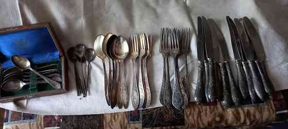 Ложки чайные мельхиор ссср в оригинальной коробке 6шт Донецк