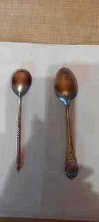 Ложки чайные мельхиор ссср в оригинальной коробке 6шт Донецк