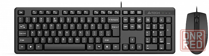 Комплект клавиатура + мышь A4tech Kk-3330s, черный (арт-9031) Донецк - изображение 1