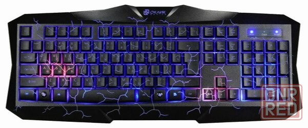 Игровой комплект Oklick Hs-Hkm100g черный 2.2м мониторы оголовье Hs-Hkm100g (арт-5381) Донецк - изображение 3