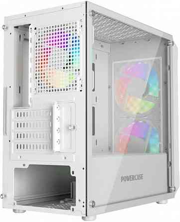 Корпус Powercase Mistral Micro A3w Argb, Tempered Glass, 2x 140mm Argb Pwm+1x 120mm Argb Pwm, белый, Донецк