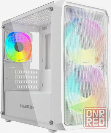 Корпус Powercase Mistral Micro A3w Argb, Tempered Glass, 2x 140mm Argb Pwm+1x 120mm Argb Pwm, белый, Макеевка - изображение 1