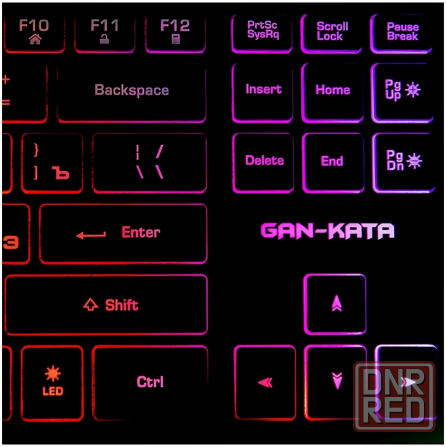 Клавиатура игровая Dialog Kgk-17u Black Gan-Kata 104кл. радужная подсветка - чёрная 1.6м (арт-4133) Донецк - изображение 3