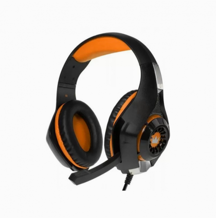 Наушники Crown Cmgh-101t, игровые, полноразмерные, микрофон, 3.5 мм, 2.1 м, чёрно-оранжевые Crown 55 Макеевка