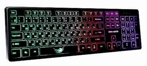 Клавиатура игровая Dialog Kgk-17u Black Gan-Kata 104кл. радужная подсветка - чёрная 1.6м (арт-5307) Макеевка