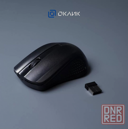 Мышь оклик 485mw черный оптическая (1200dpi) беспроводная Usb (2but) (арт-8410) Макеевка - изображение 2