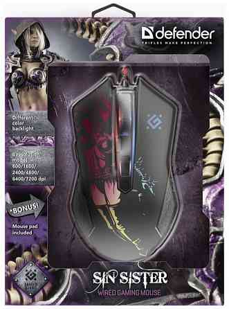 Мышь Defender Sin'Sister Gm-933, черный (52933) оптический, 7200 Dpi, Usb (арт-8996) Макеевка