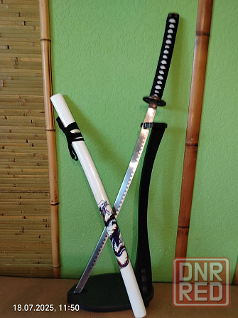 катана красный чёрный и белый дракон кобра Донецк - изображение 1