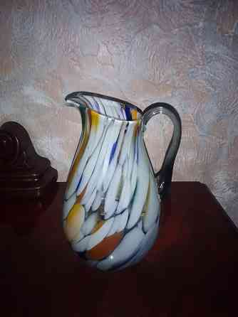 кувшин из цветного стекла советских времён Донецк