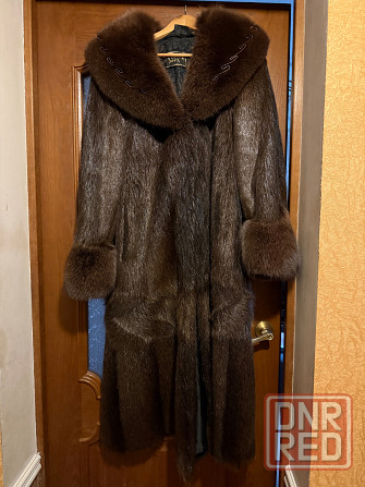 Продам шубу, натуральная нутрия+ писец 54-56р Донецк - изображение 1