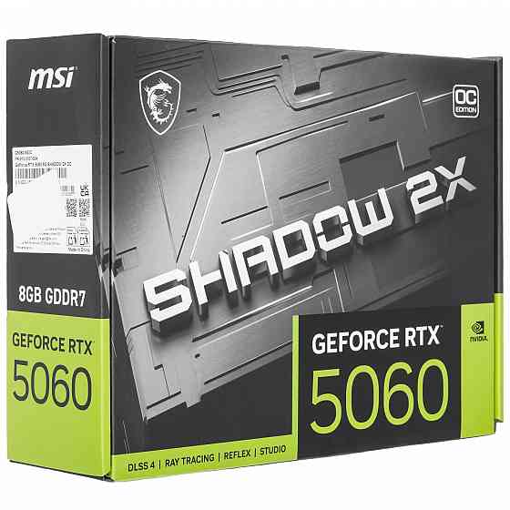 Видеокарта MSI RTX 5060 SHADOW 2X OC 8GB 128bit GDDR7 Донецк