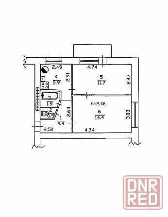 2-х комнатной квартиры в Ворошиловском районе Донецка Донецк - изображение 7