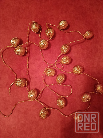 Гирлянда. Материалы для изготовления золотых орехов на ёлку Макеевка - изображение 3